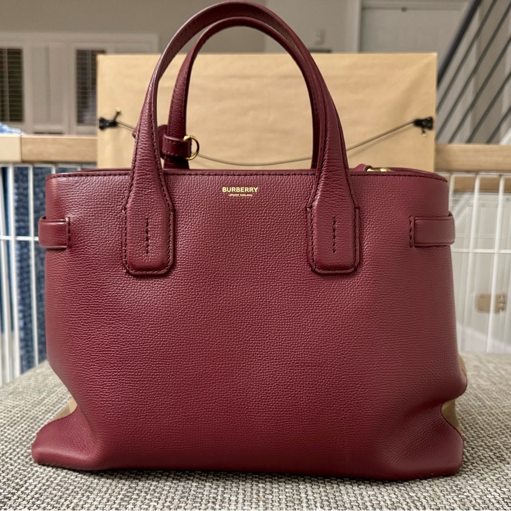 Burberry Burgundy Leather Women's Bag